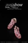 JAMIEshow - Demi - Pink Leather Studded Wedge